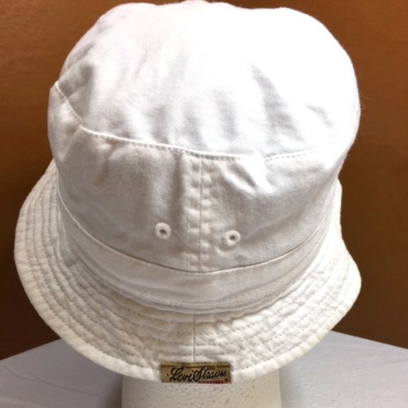Levi Strauss Signature White Black Reversible Bucket Hat Small - Picture 1 of 8